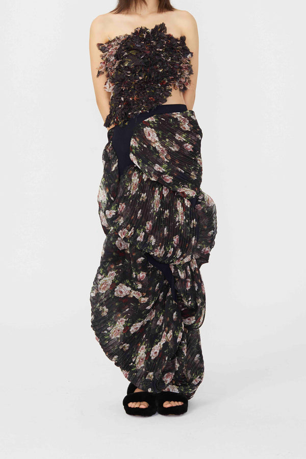 CAROLINE HU asymmetric skirt AW21BKSK02S